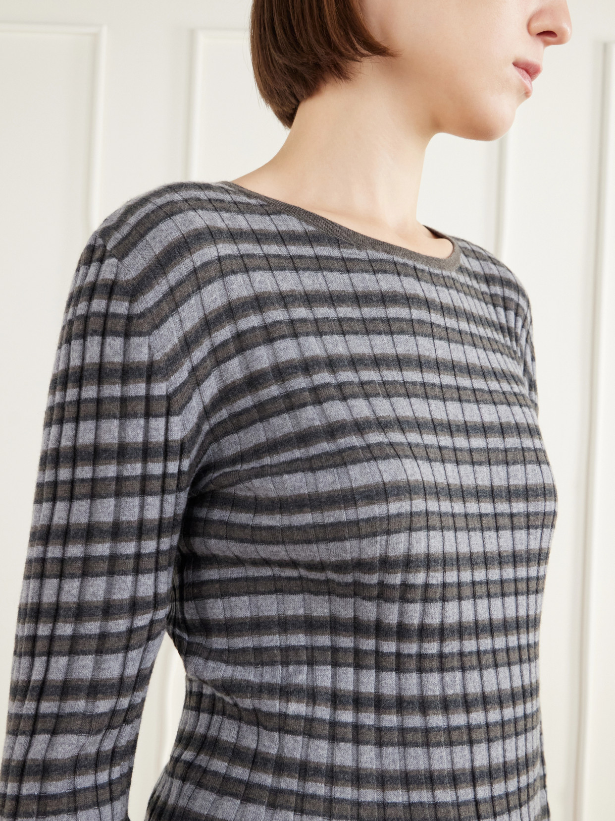 Tarika Striped Ribbed Cotton And Cashmere-Blend Sweater