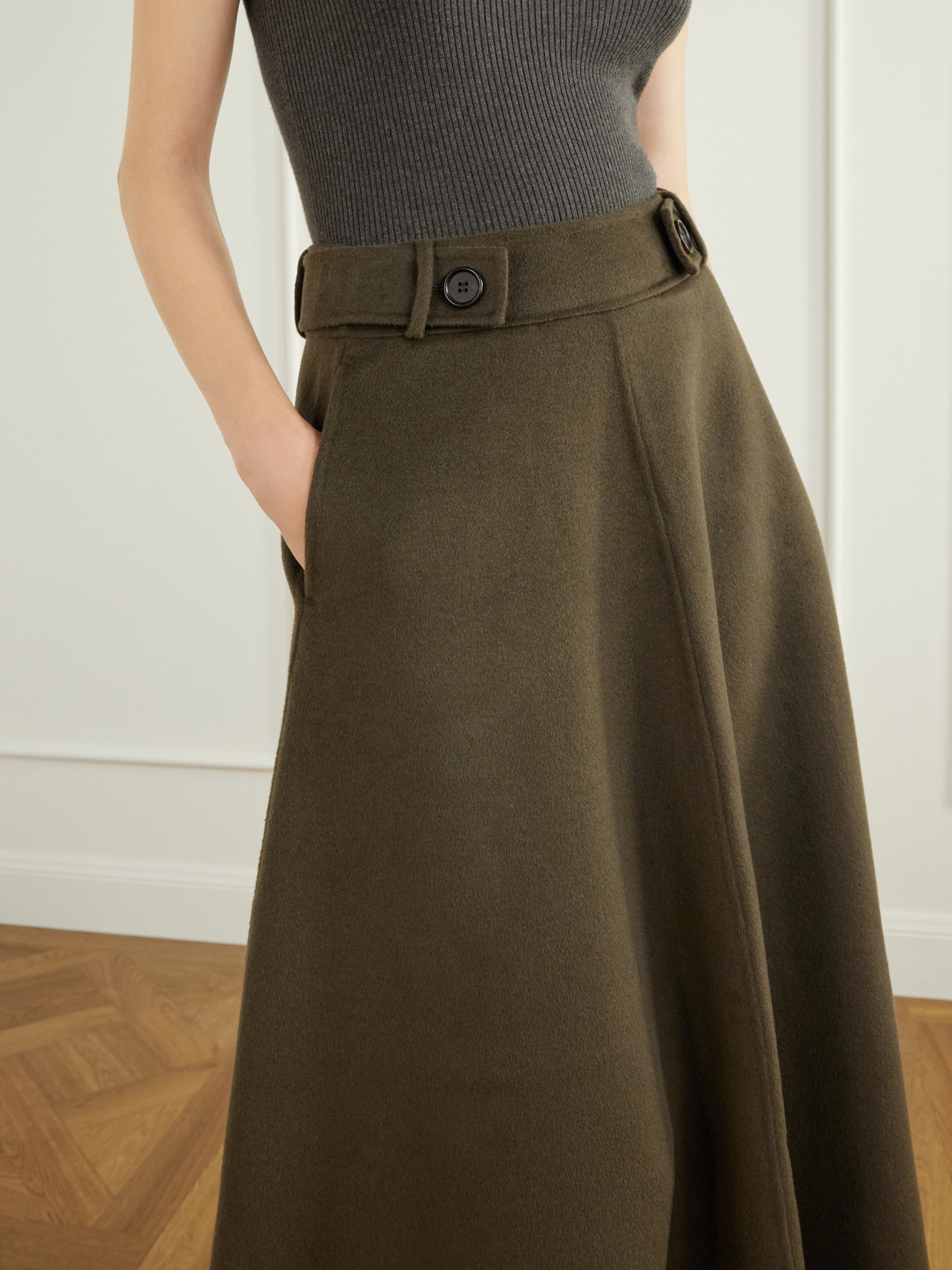 And Cashmere-Blend Woven Midi
