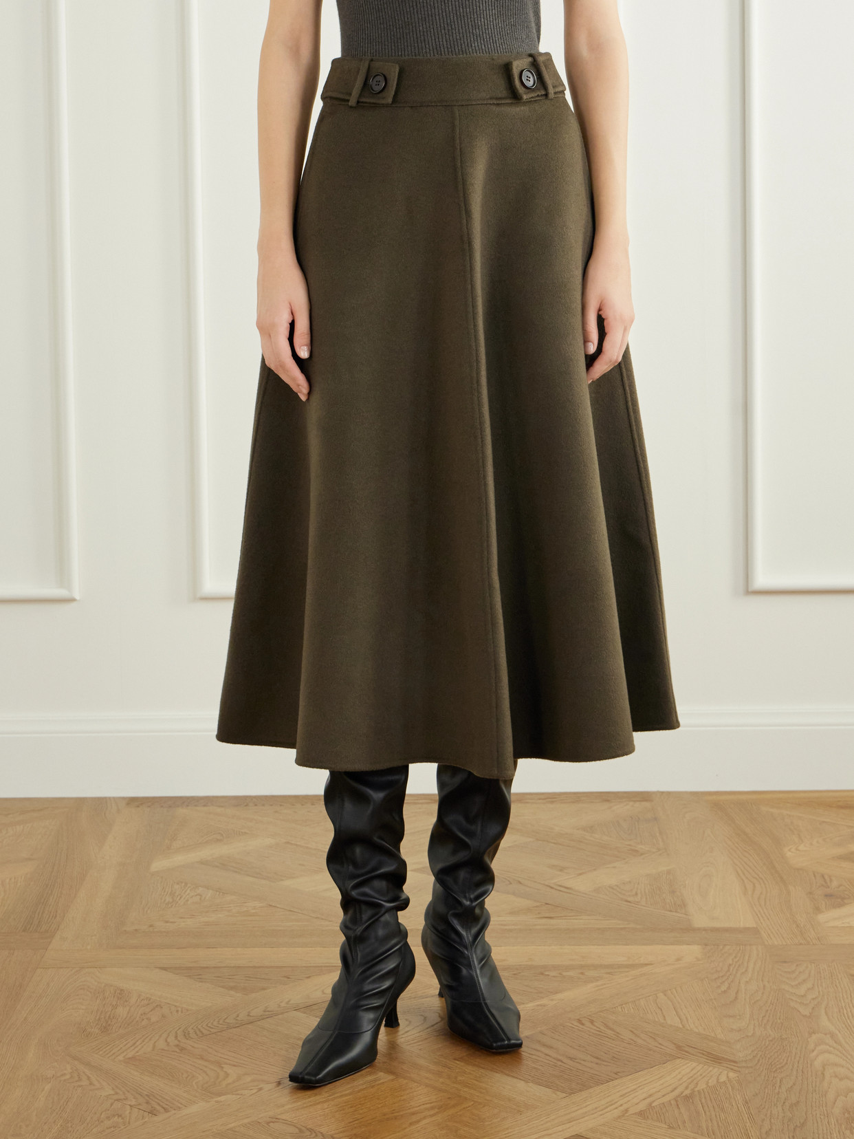 And Cashmere-Blend Woven Midi