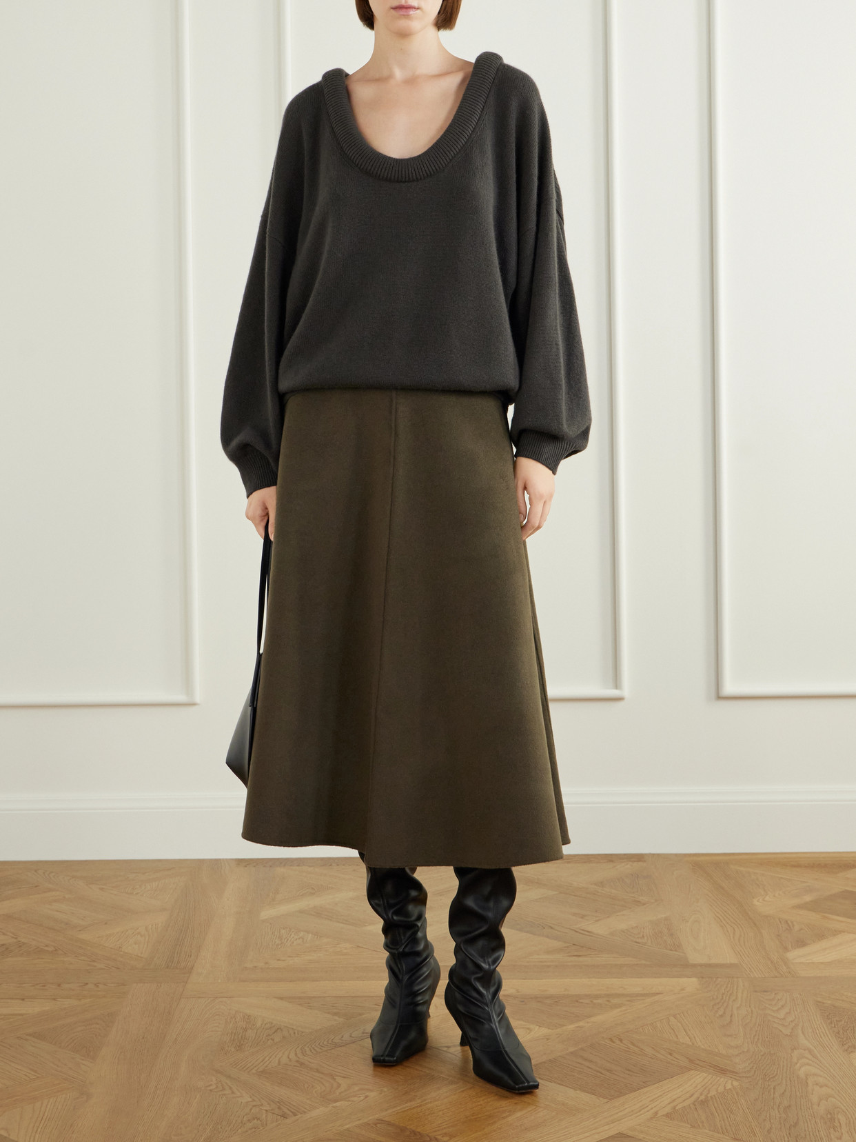 And Cashmere-Blend Woven Midi
