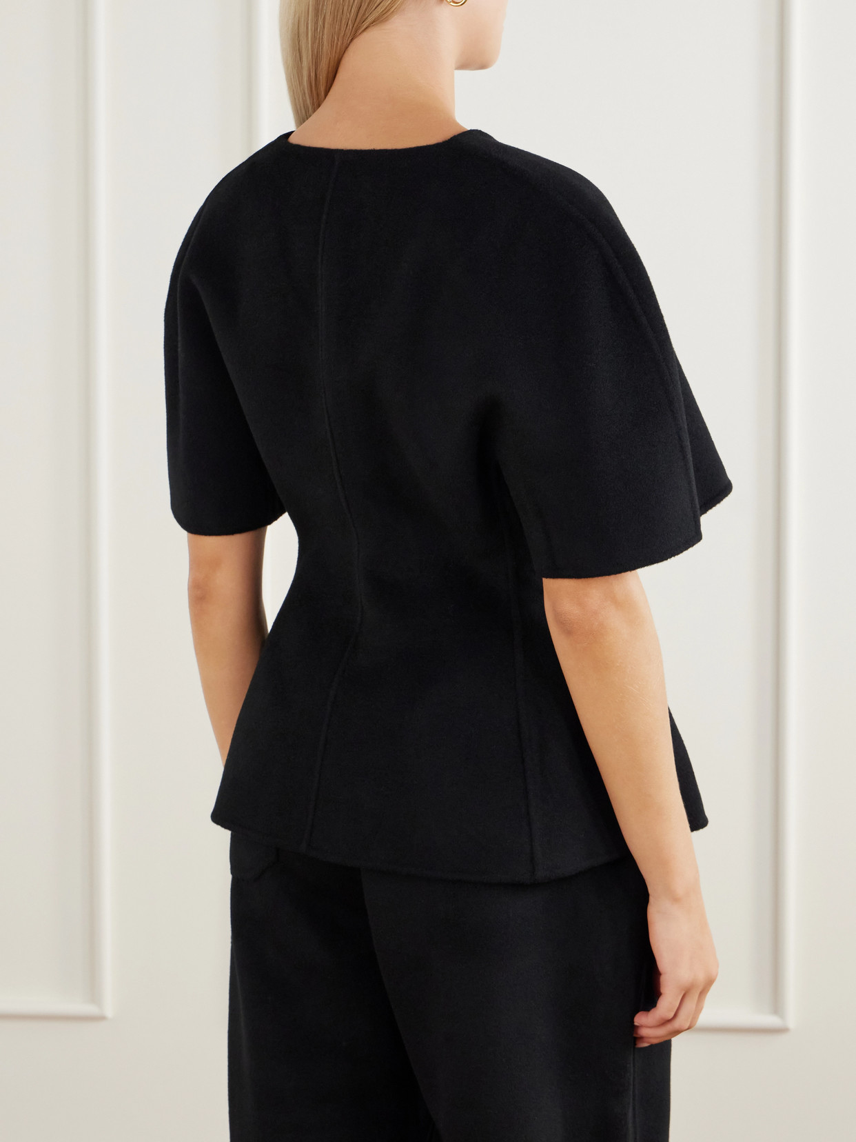 And Cashmere-Blend Blouse
