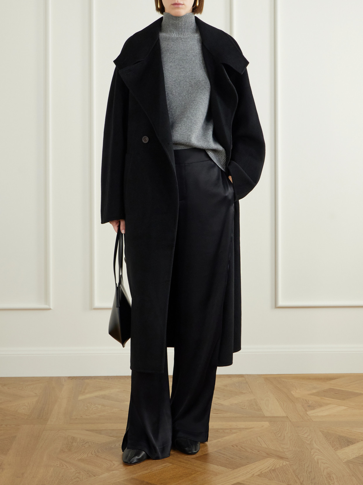 Button Wool And Cashmere-Blend Coat