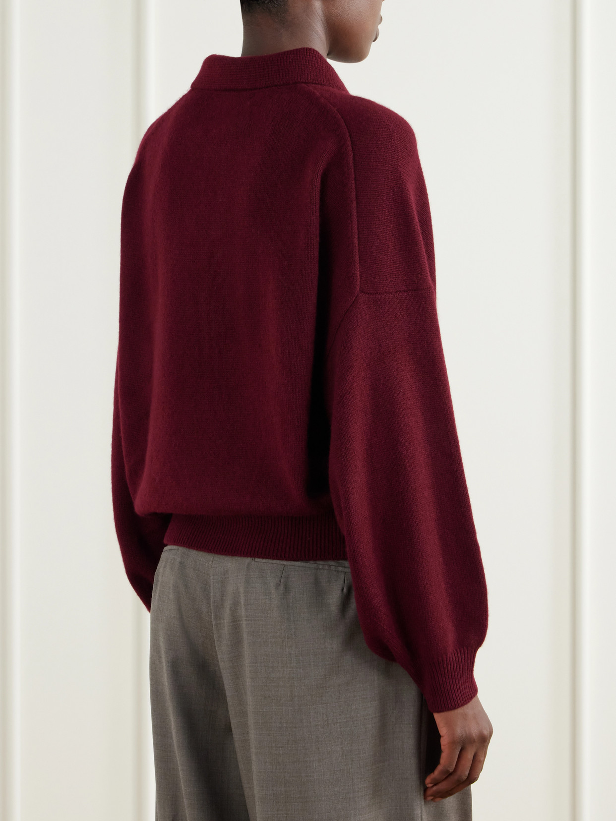 Etta Cashmere Polo Sweater