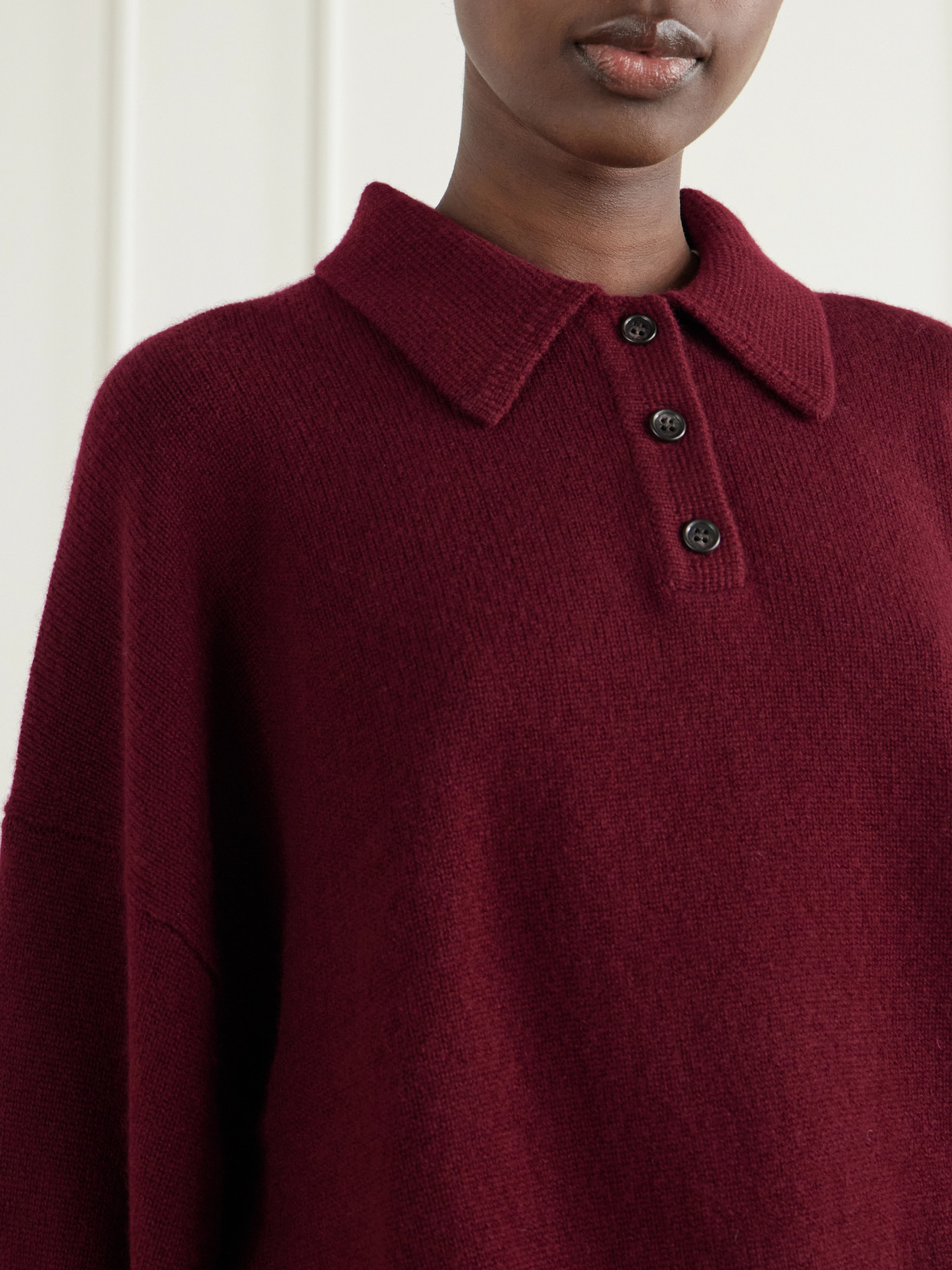 Etta Cashmere Polo Sweater