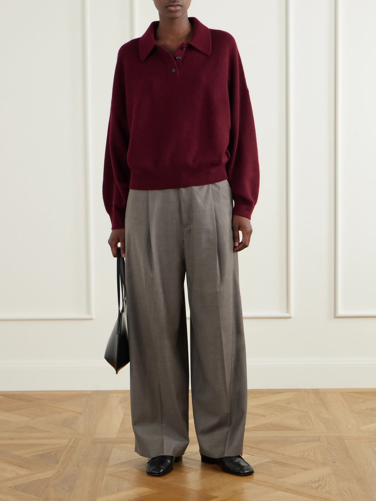 Etta Cashmere Polo Sweater