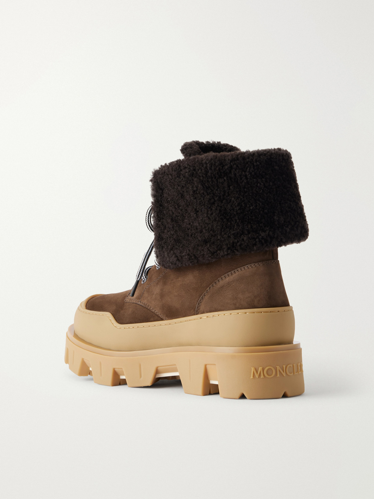 Peak Snowcap Shearling-Trimmed Nubuck Ankle Boots