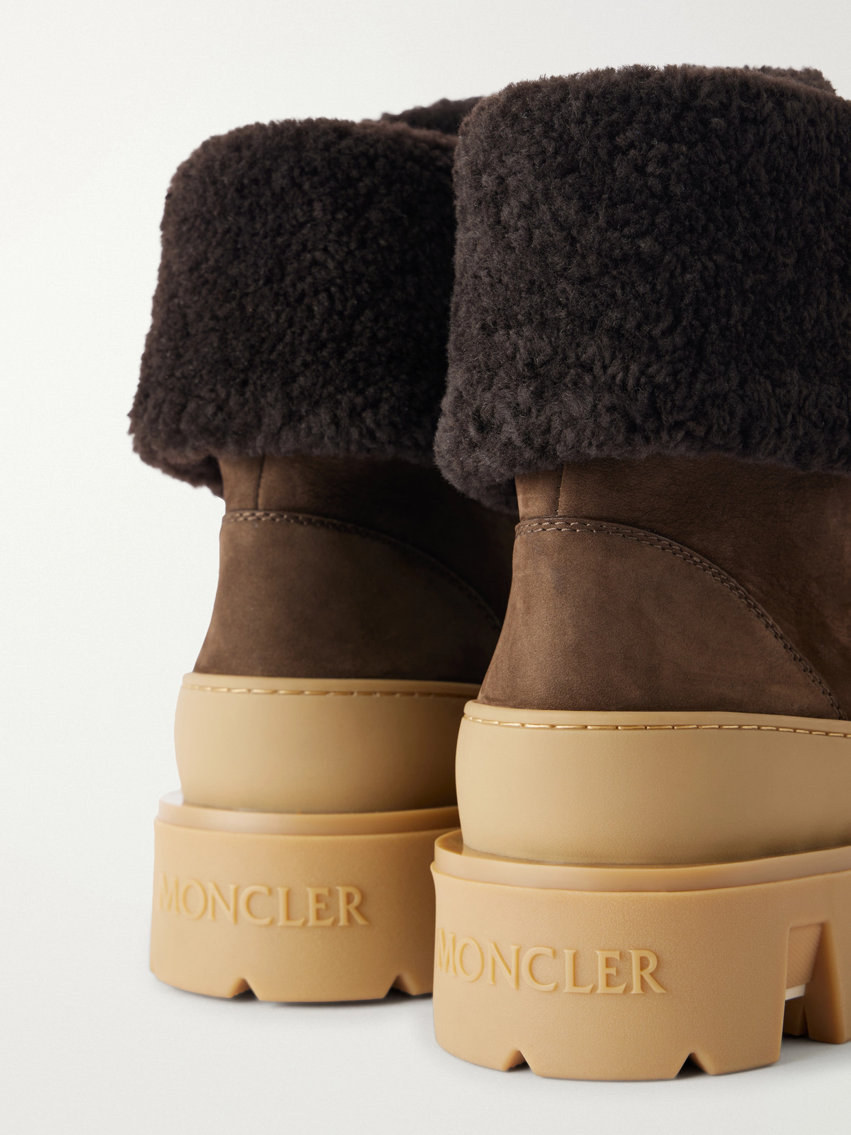 Peak Snowcap Shearling-Trimmed Nubuck Ankle Boots