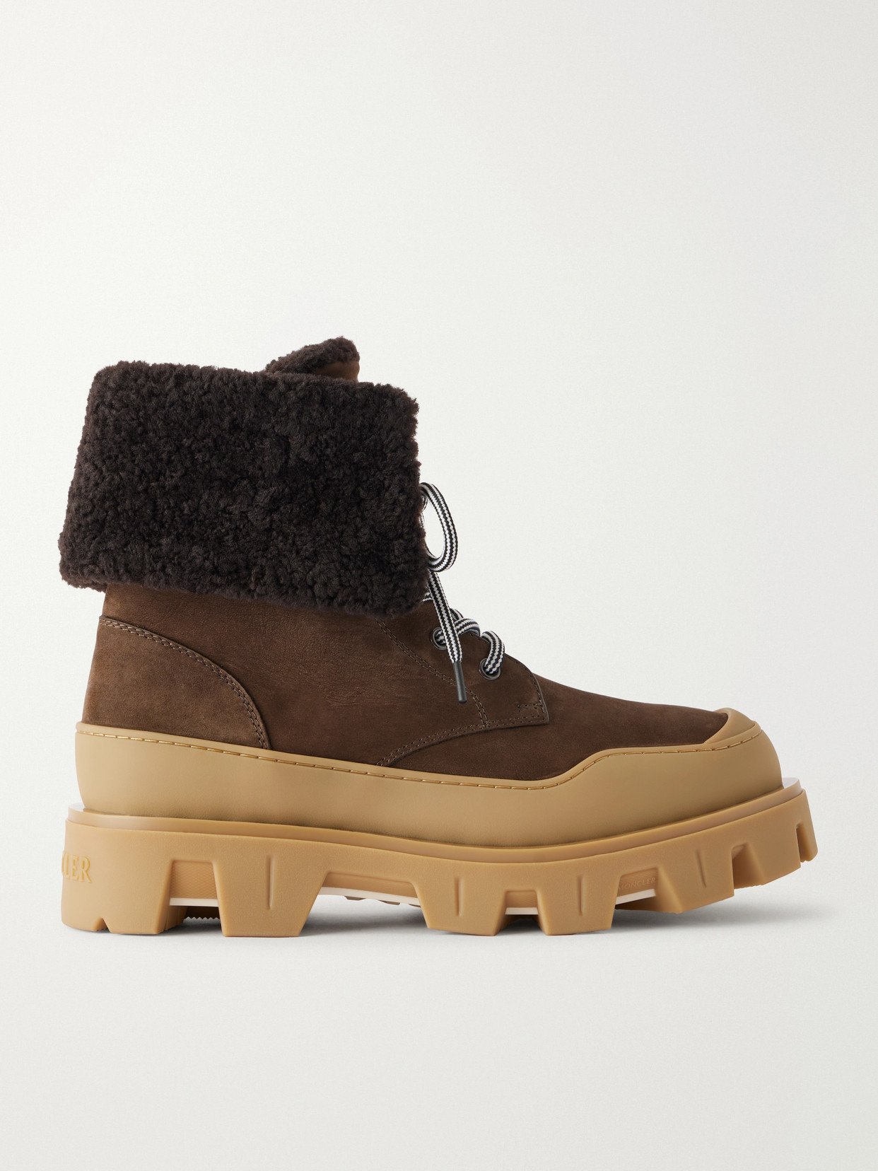 Peak Snowcap Shearling-Trimmed Nubuck Ankle Boots