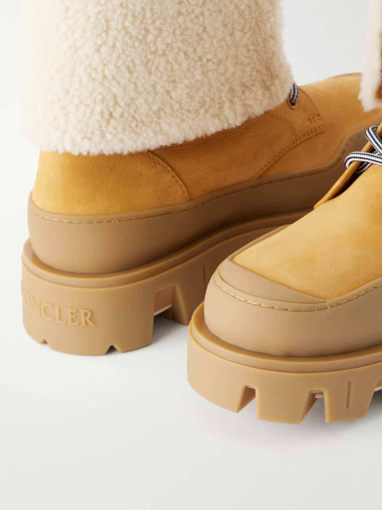 Peak Snowcap Shearling-Trimmed Nubuck Ankle Boots