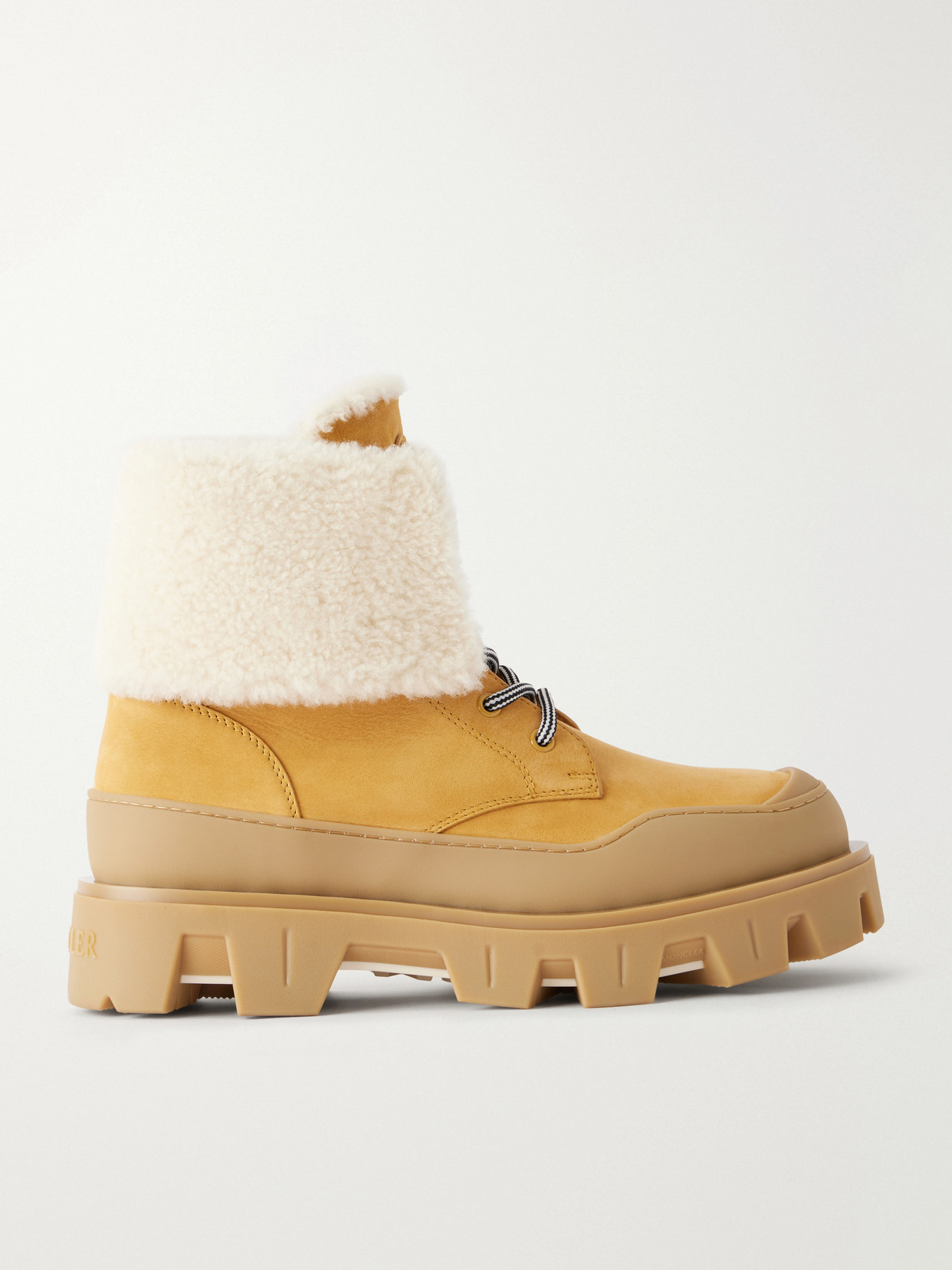 Peak Snowcap Shearling-Trimmed Nubuck Ankle Boots