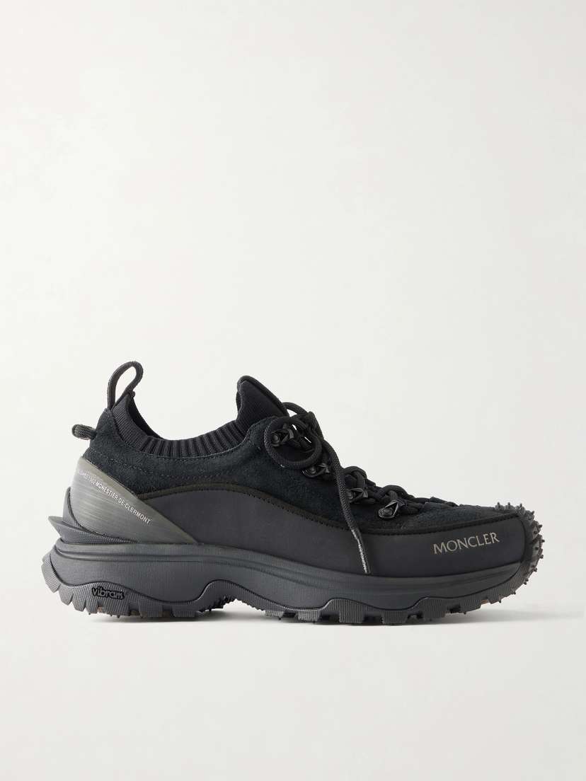 Moncler Trailgrip Lite3 Rubber-trimmed Suede Sneakers