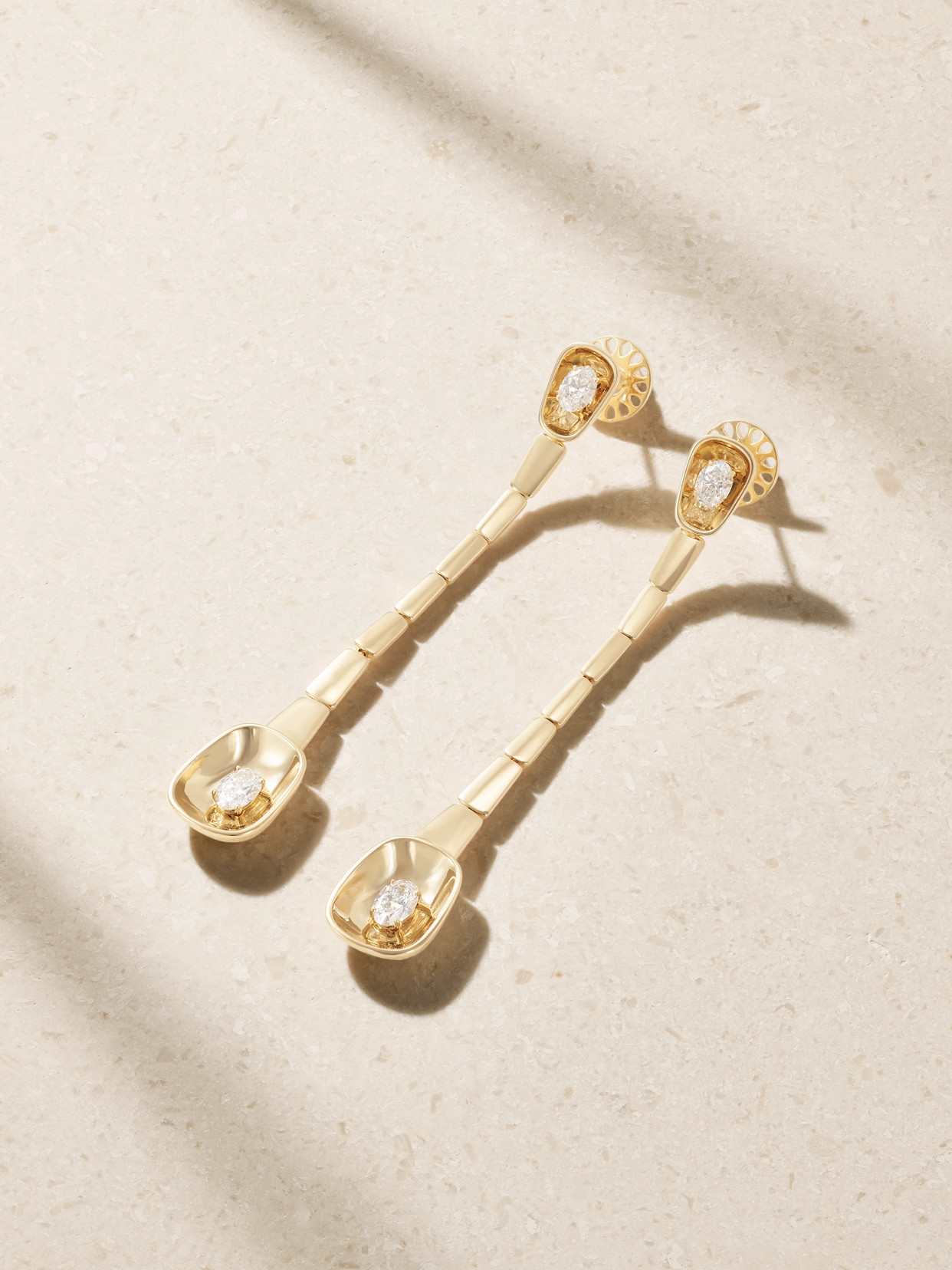 Nikos Koulis Look 18-karat Gold Diamond Earrings