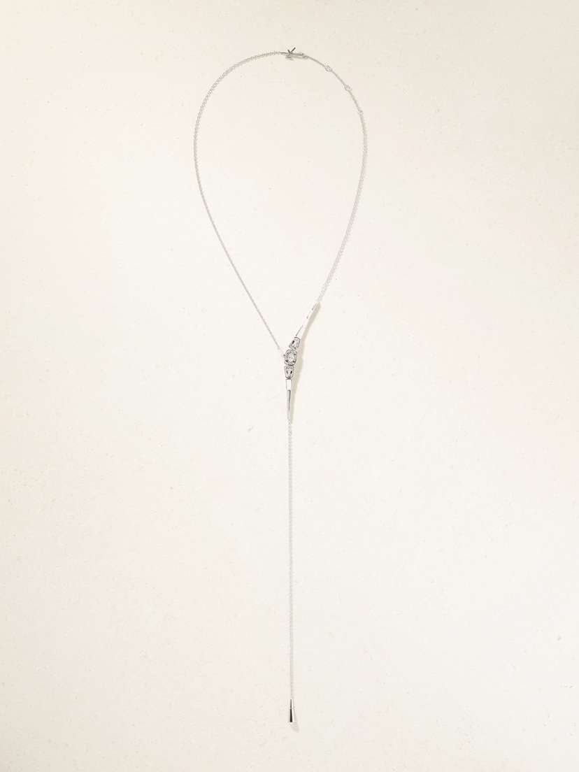 Nikos Koulis 18-karat White Gold Diamond Necklace
