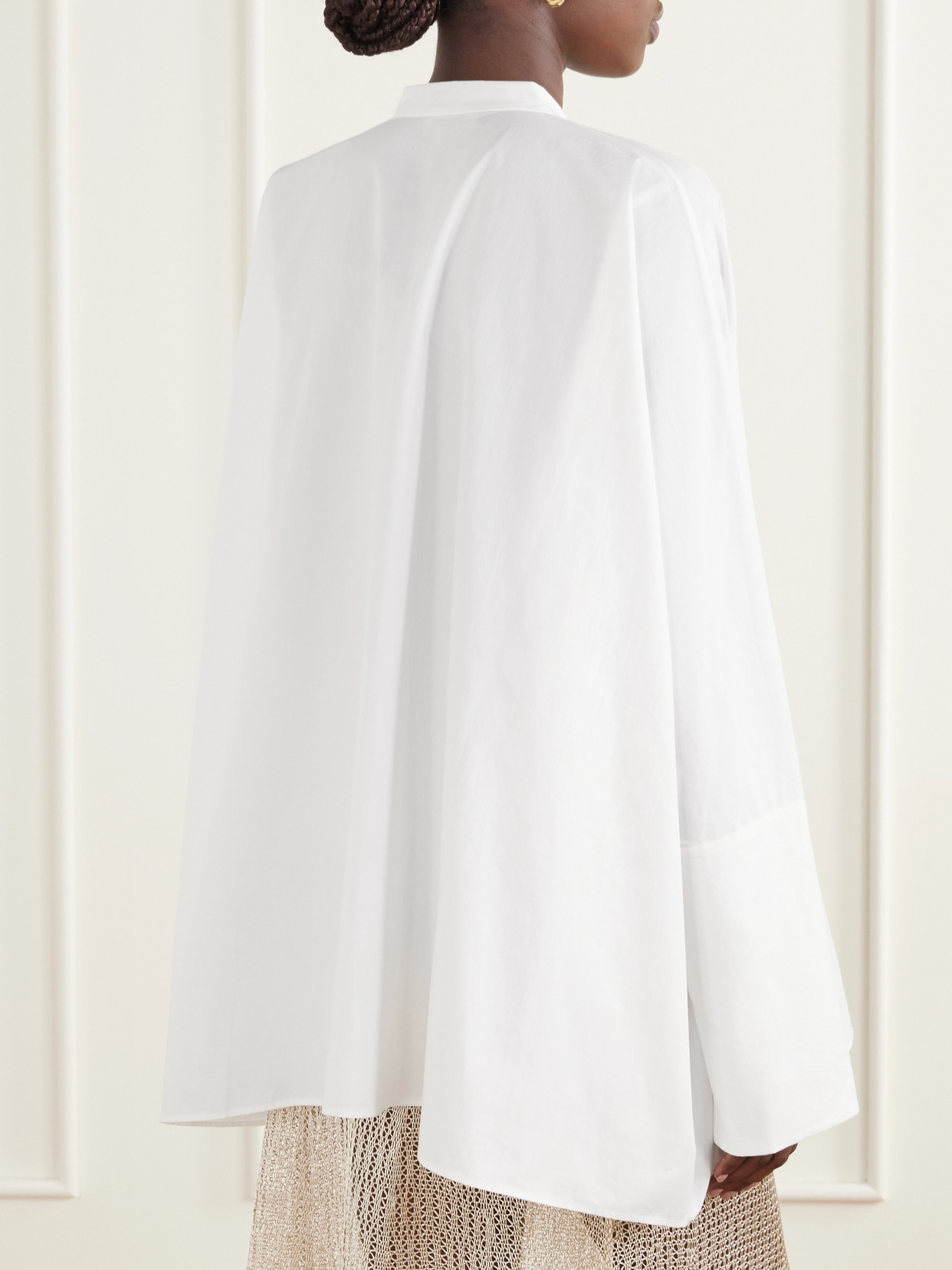 Kael Asymmetrical Cotton-Poplin Shirt