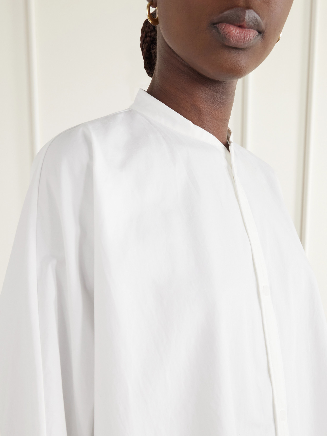 Kael Asymmetrical Cotton-Poplin Shirt