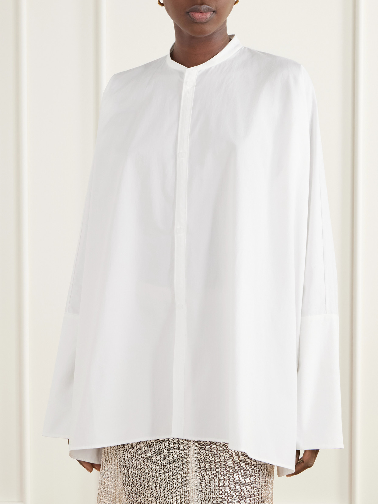 Kael Asymmetrical Cotton-Poplin Shirt
