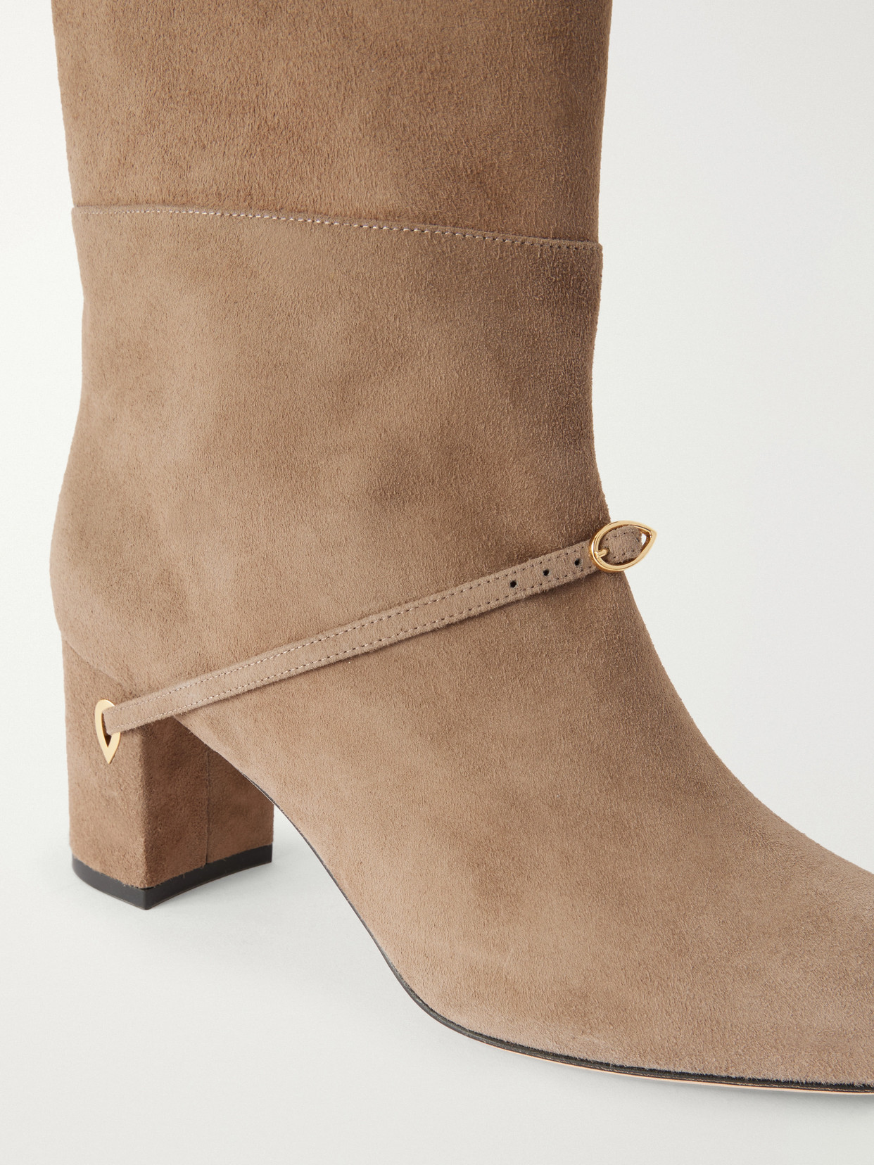 Sami 65 Buckle-Detailed Suede Knee Boots