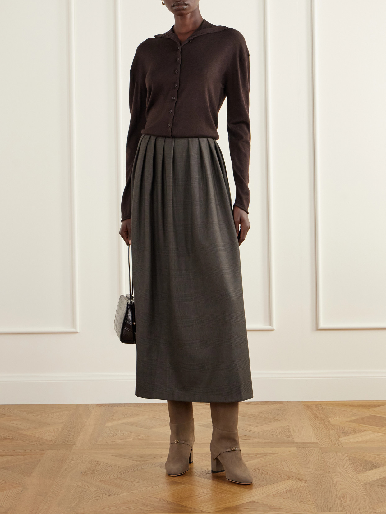 Sami 65 Buckle-Detailed Suede Knee Boots