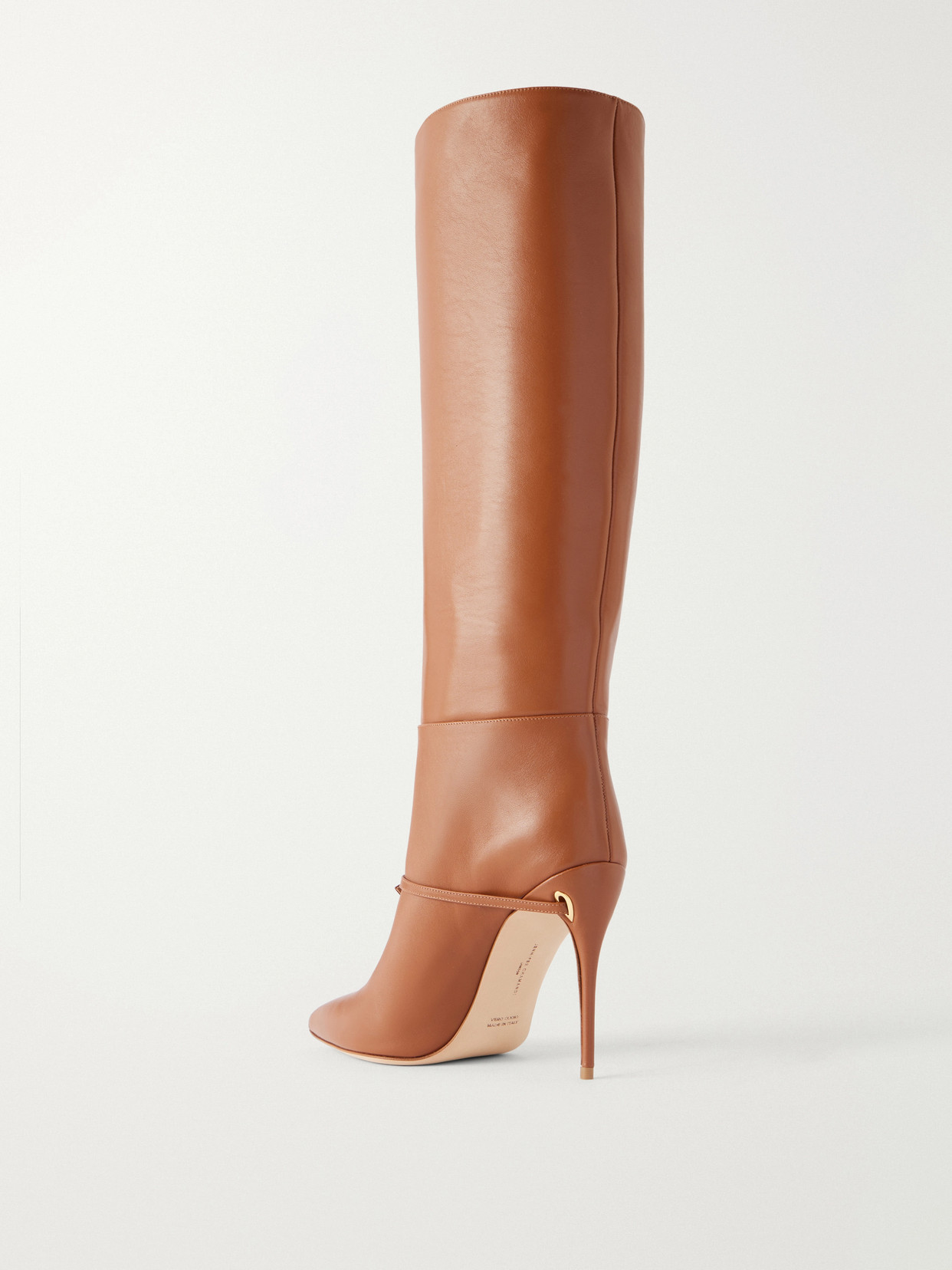 Cece 105 Buckle-Detailed Leather Knee Boots
