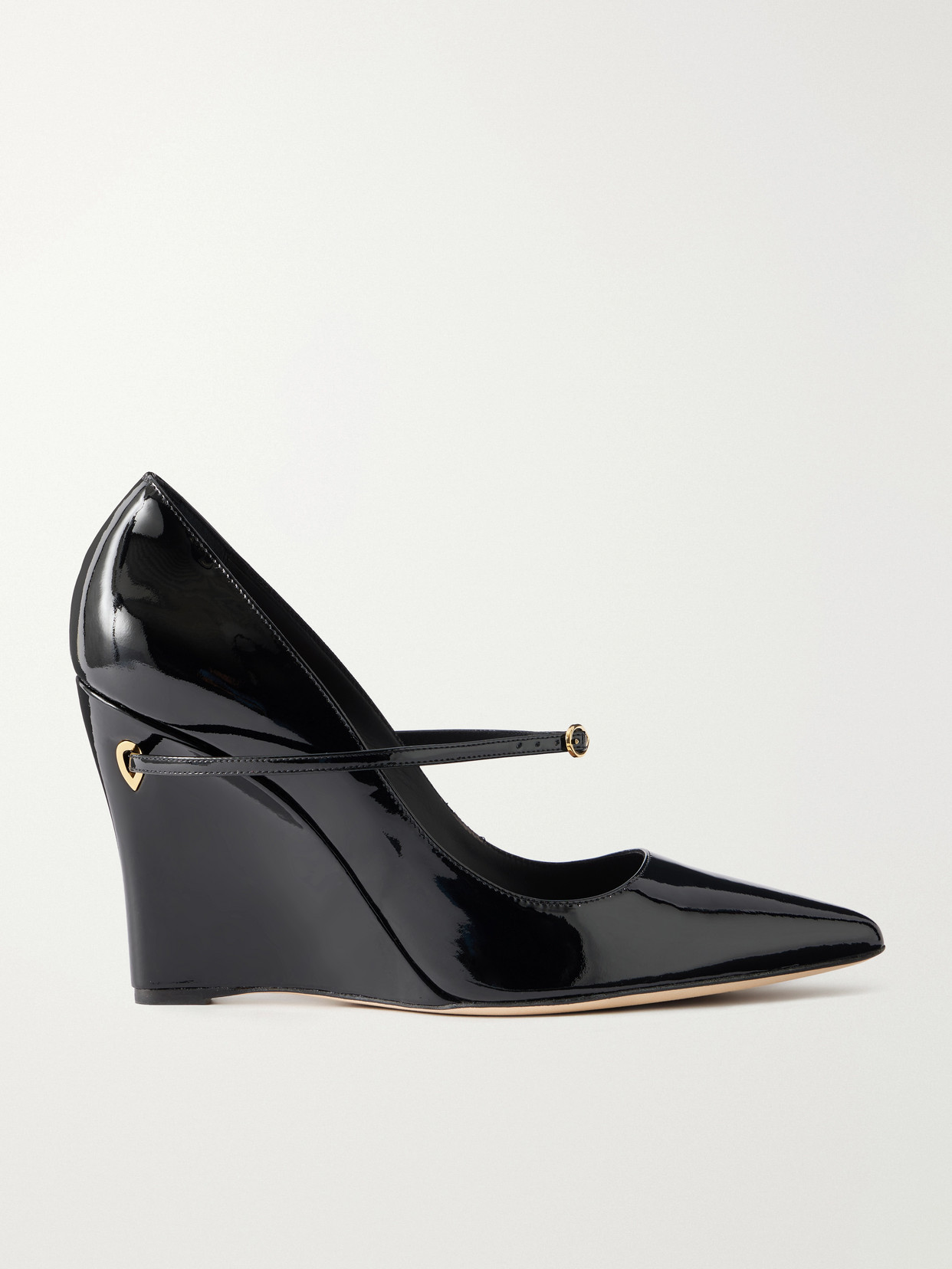 Jennifer Chamandi Lorenzo 105 Patent-leather Pumps In Black