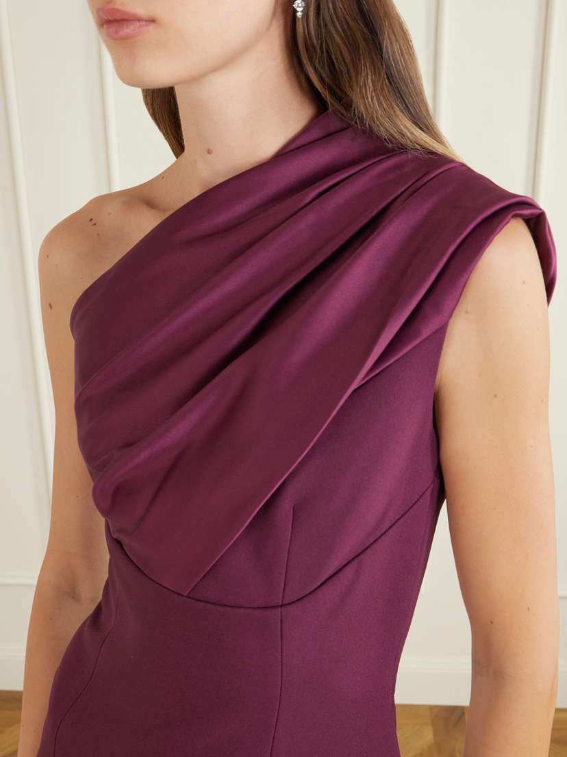 Solace London Gabriela Pleated Satin Gown | Thumbnail 4 Solace London Gabriela Pleated Satin Gown | Thumbnail 4