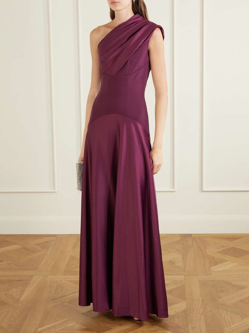 Solace London Gabriela Pleated Satin Gown | Thumbnail 2 Solace London Gabriela Pleated Satin Gown | Thumbnail 2