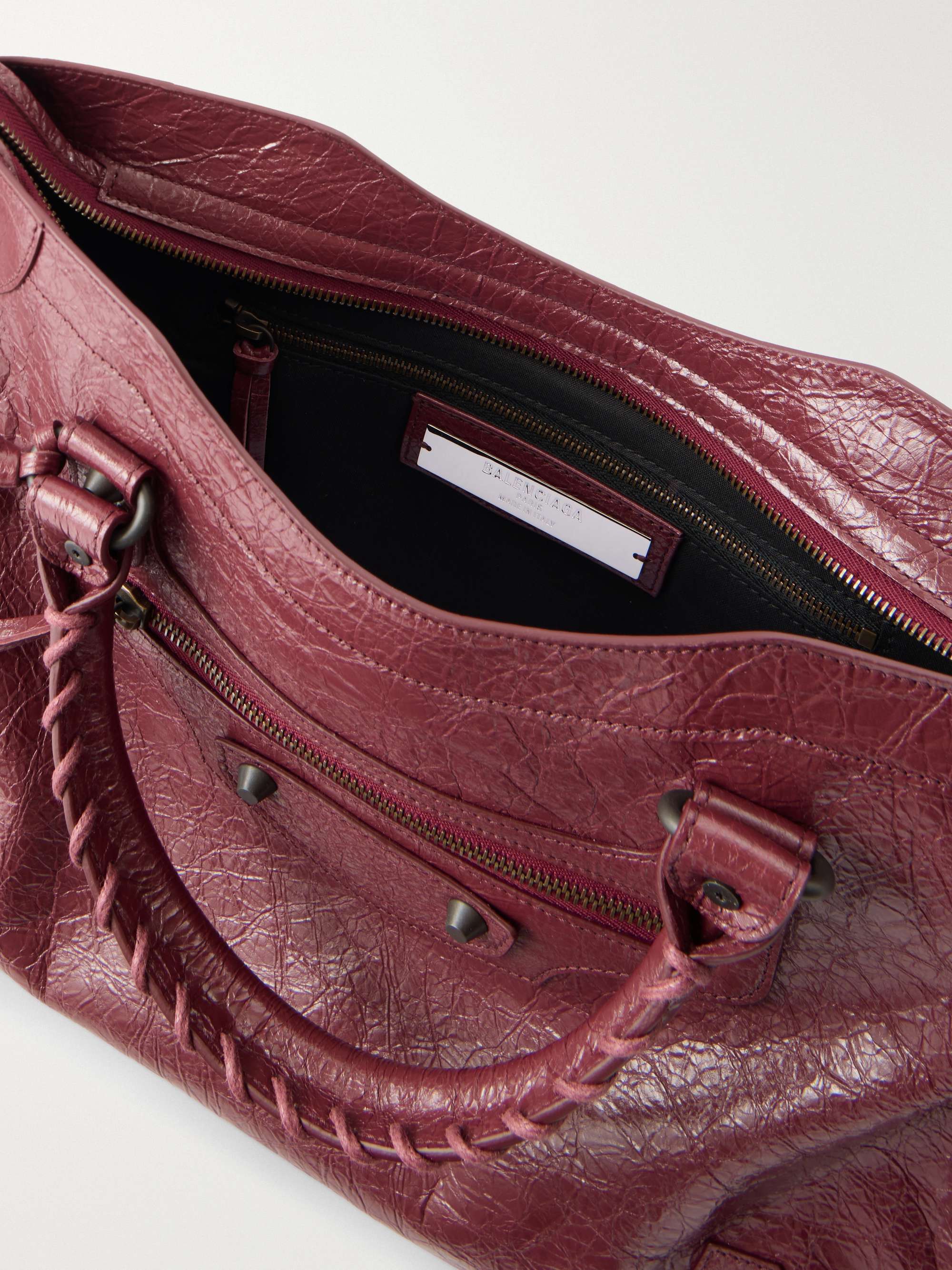 BALENCIAGA Le City suede shoulder bag | NET-A-PORTER