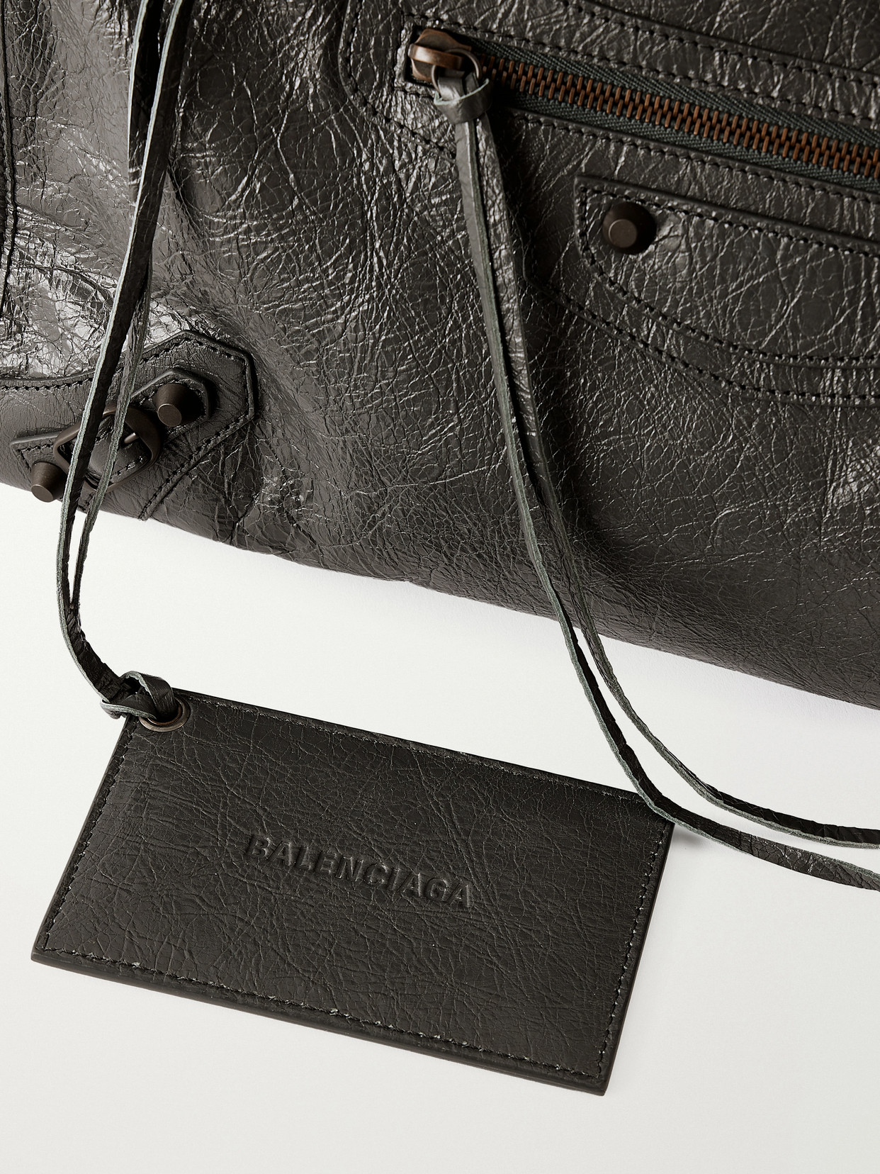 Le City Medium Embellished Crinkled-Leather Shoulder Bag