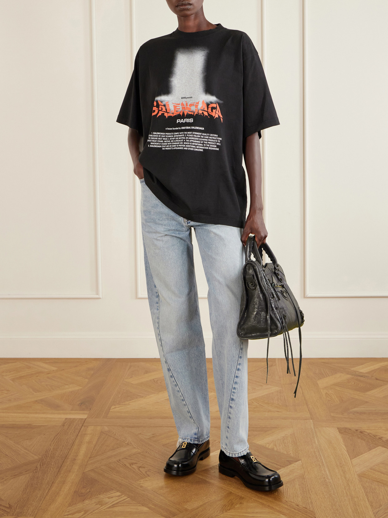 Le City Medium Embellished Crinkled-Leather Shoulder Bag