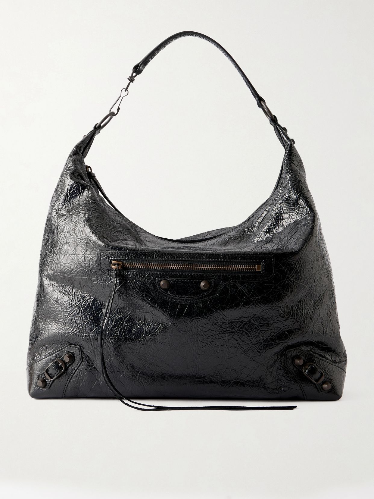 Le City medium crinkled-leather shoulder bag