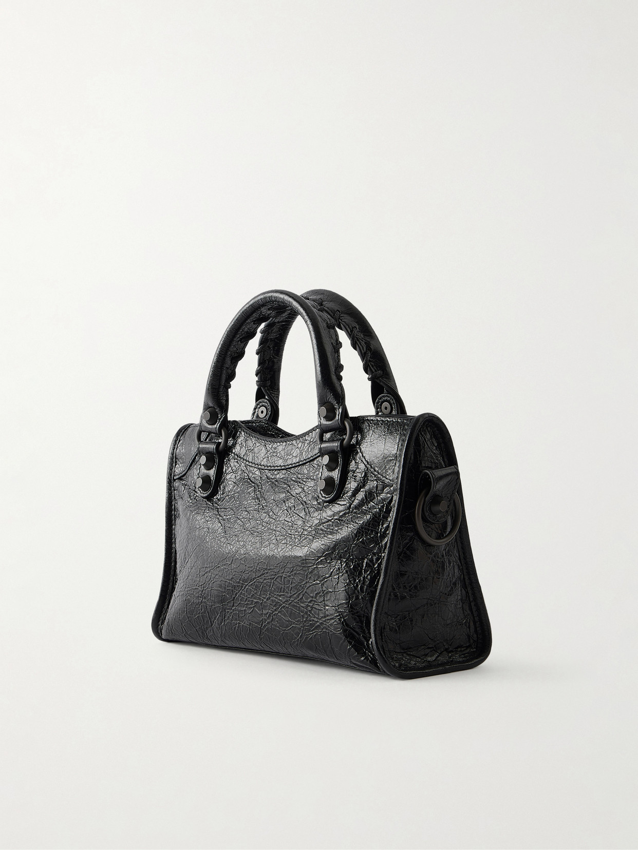 Le City Mini Crinkled-Leather Shoulder Bag