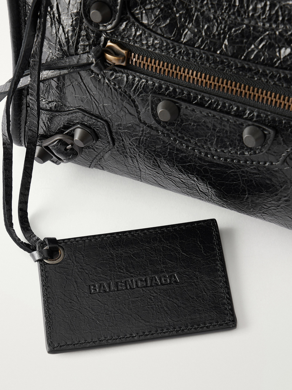 Le City Mini Crinkled-Leather Shoulder Bag