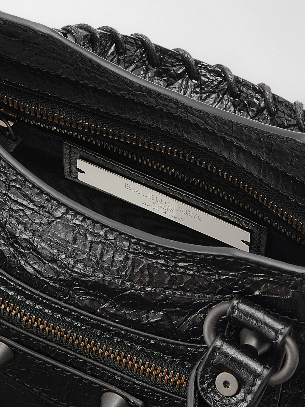 Le City Mini Crinkled-Leather Shoulder Bag