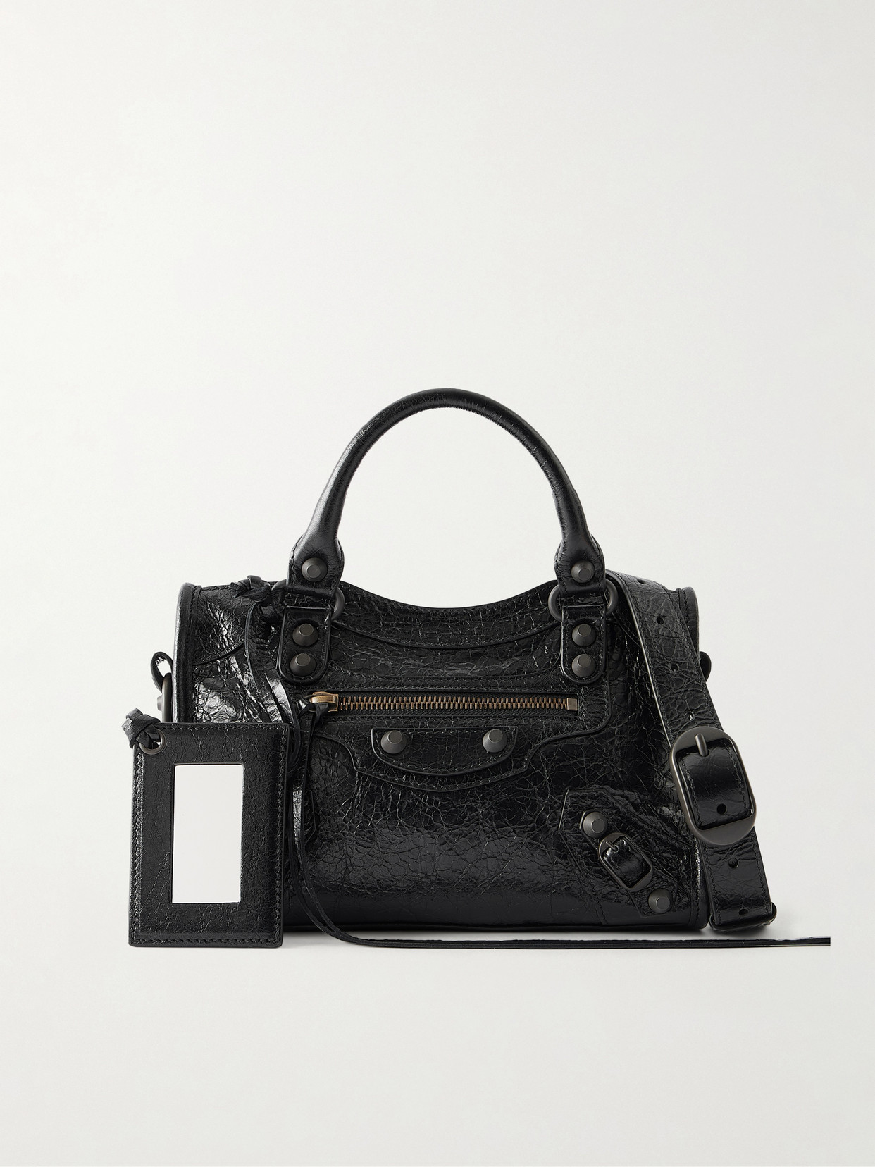 Le City Mini Crinkled-Leather Shoulder Bag