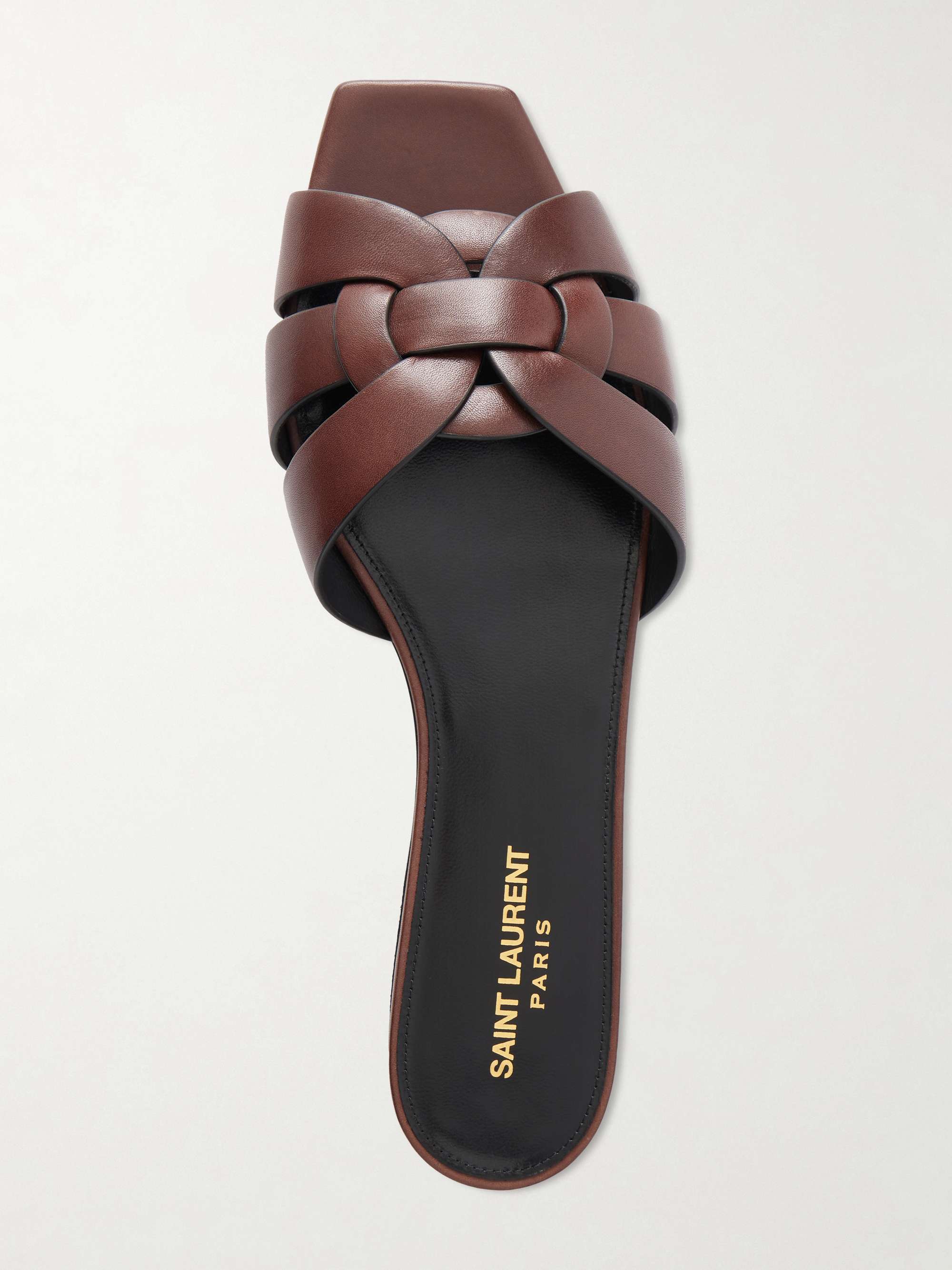 SAINT LAURENT TRIBUTE サンダル SAINT LAURENT Tribute leather slides | NET-A-PORTER