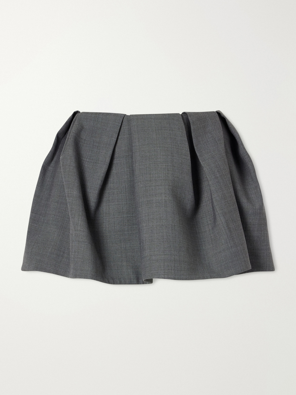 Shushu-tong Wool-blend Mini Skirt In Gray