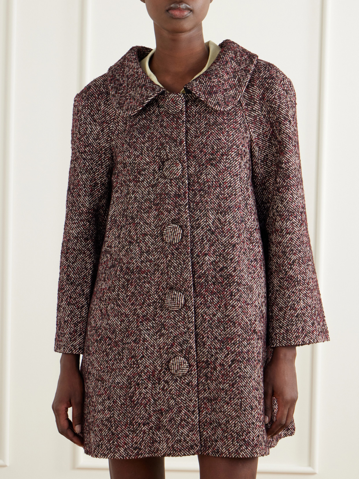 Shushu/Tong - Wool-Blend Herringbone Long Coat