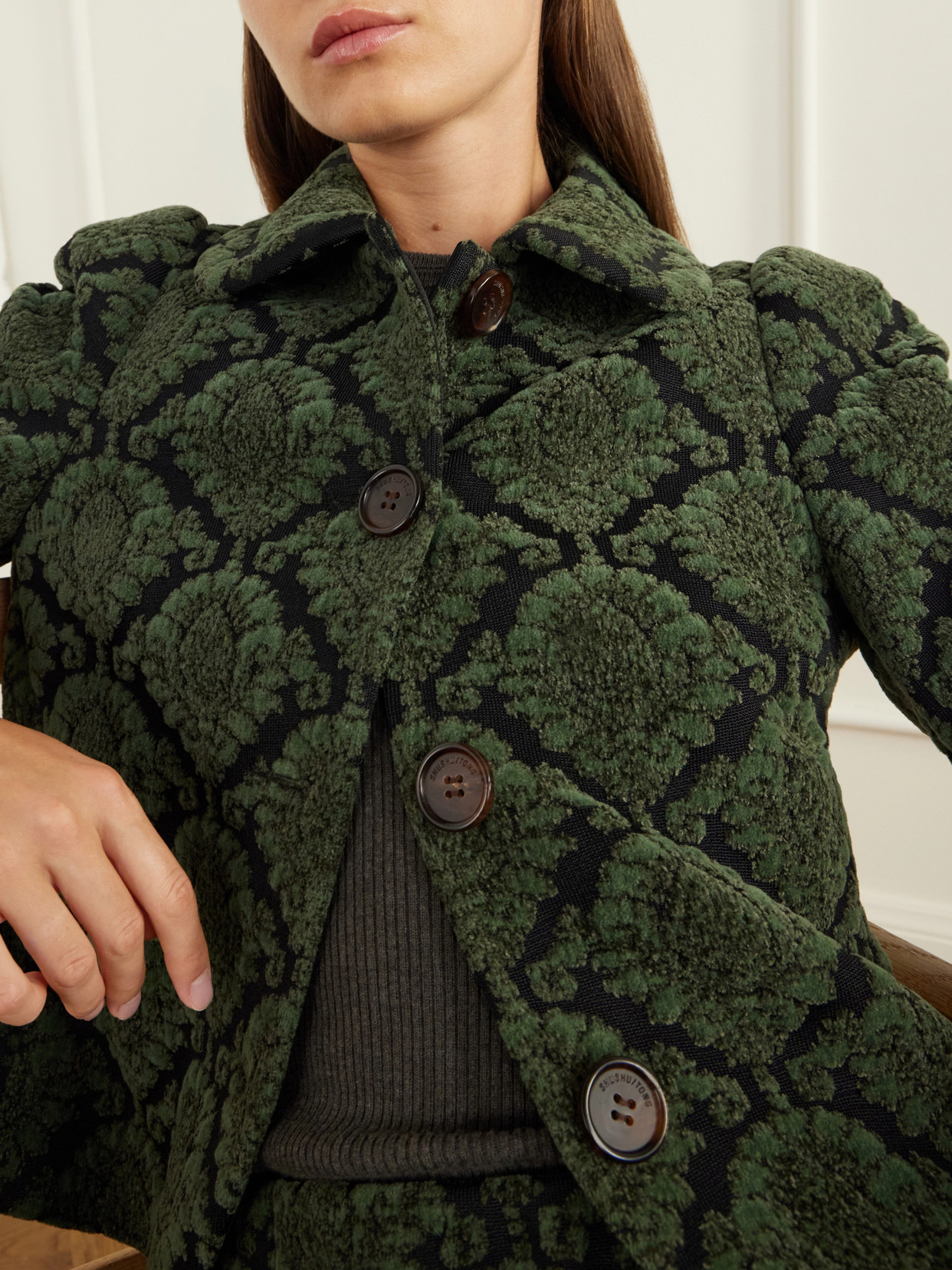 Shushu/Tong - Cropped Cotton-Blend Pile-Jacquard Jacket