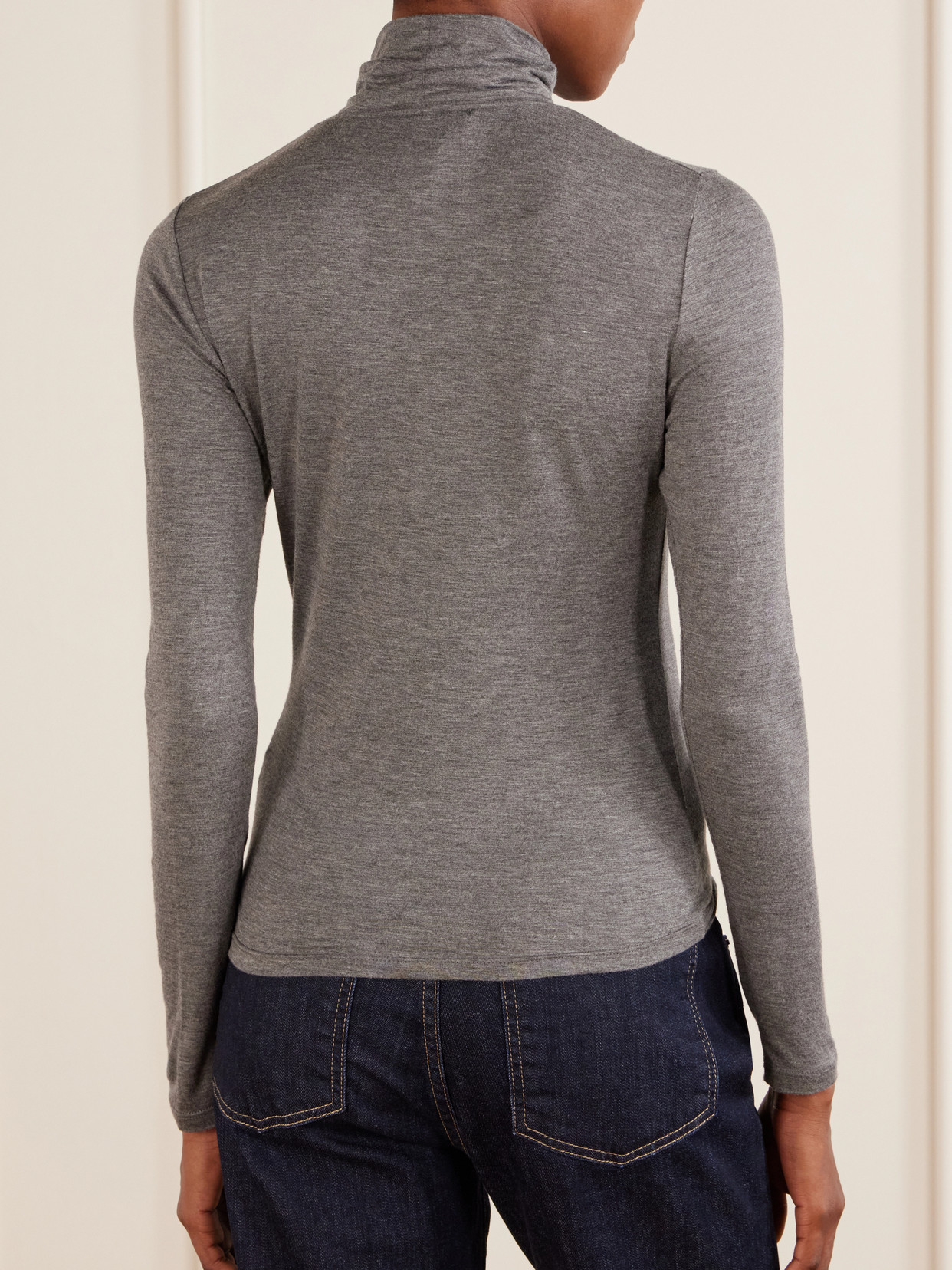Keria Stretch-Jersey Turtleneck Top