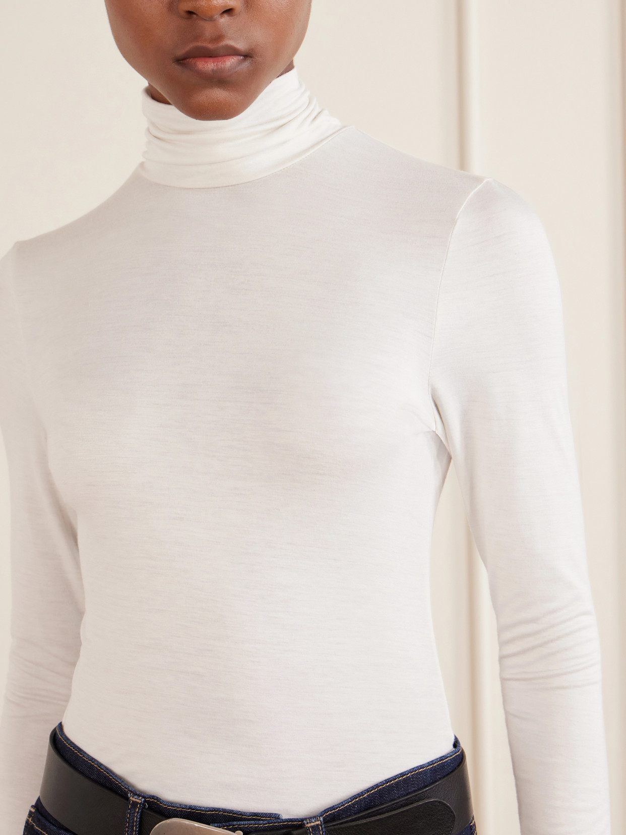 Keria Stretch-Jersey Turtleneck Top