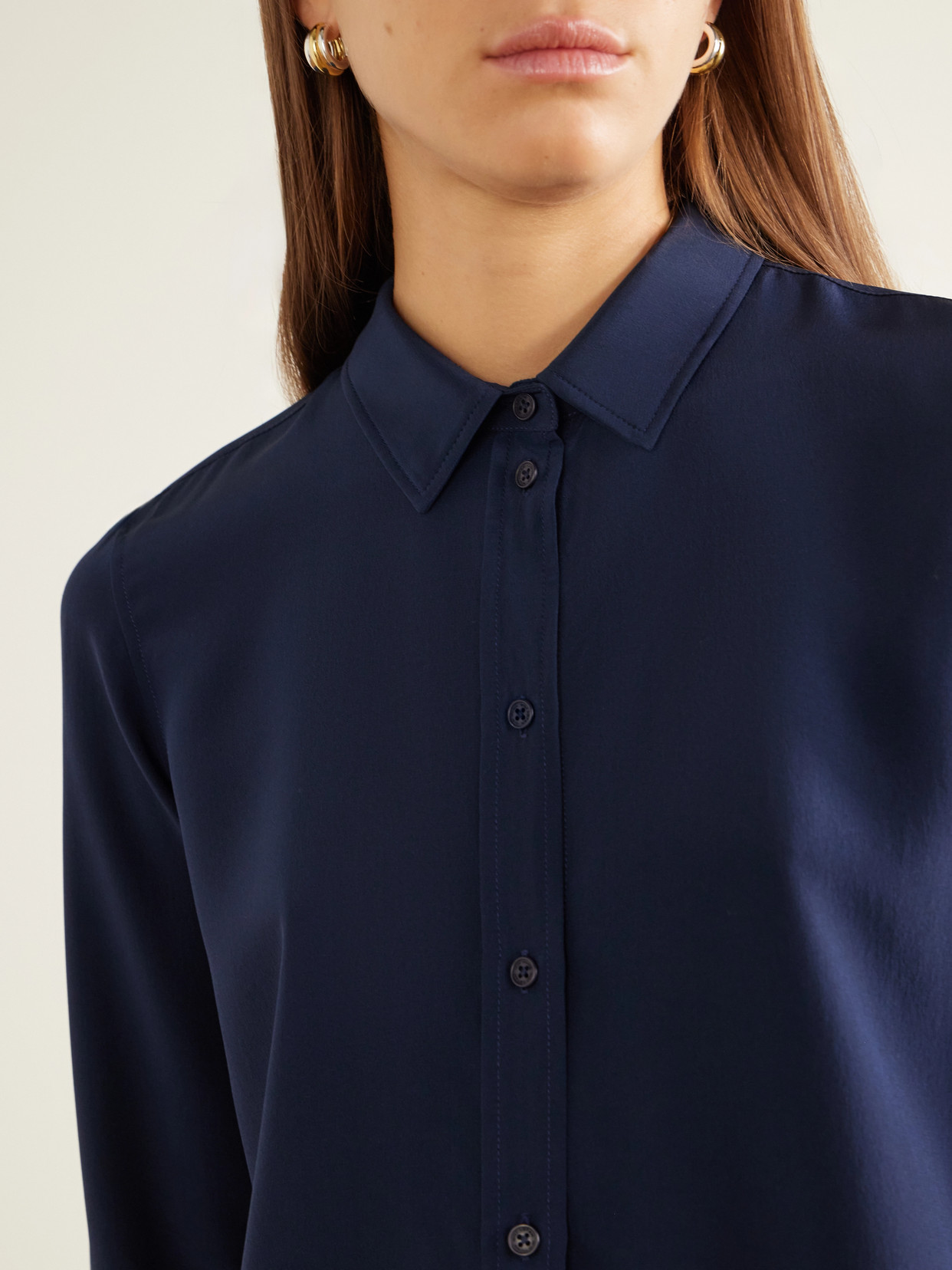 Gaia Silk-Crepe De Chine Shirt
