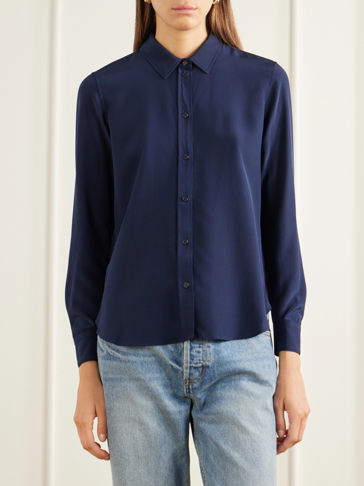 Gaia Silk-Crepe De Chine Shirt