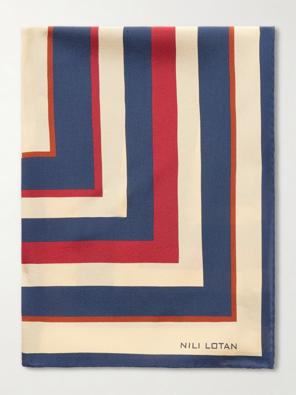 Nili Lotan Vintage Printed Silk Scarf In Multi
