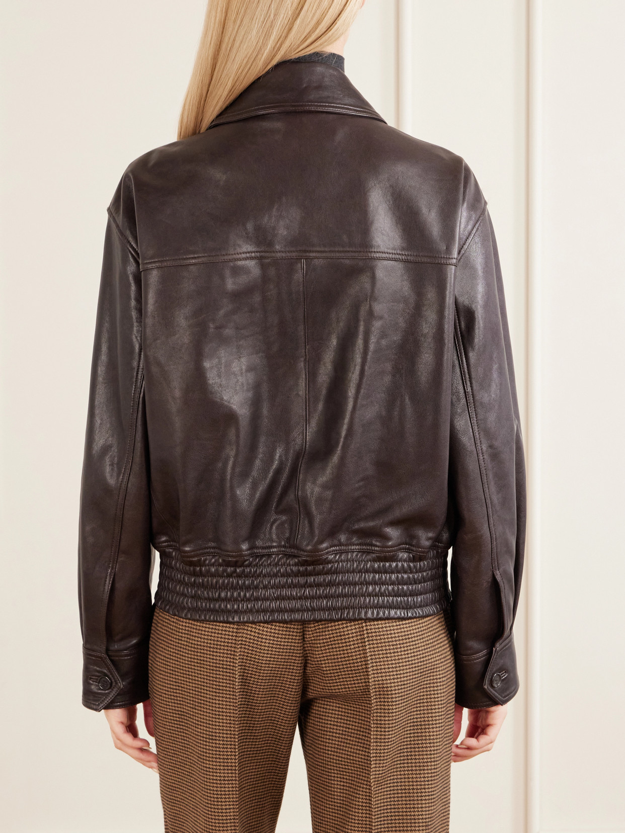 Aime Leather Bomber Jacket