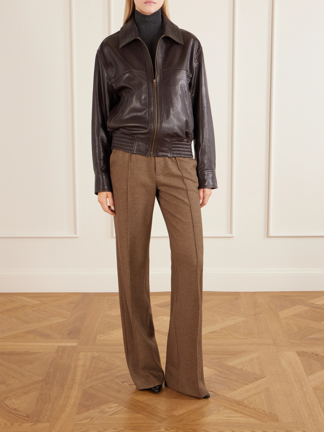 Aime Leather Bomber Jacket