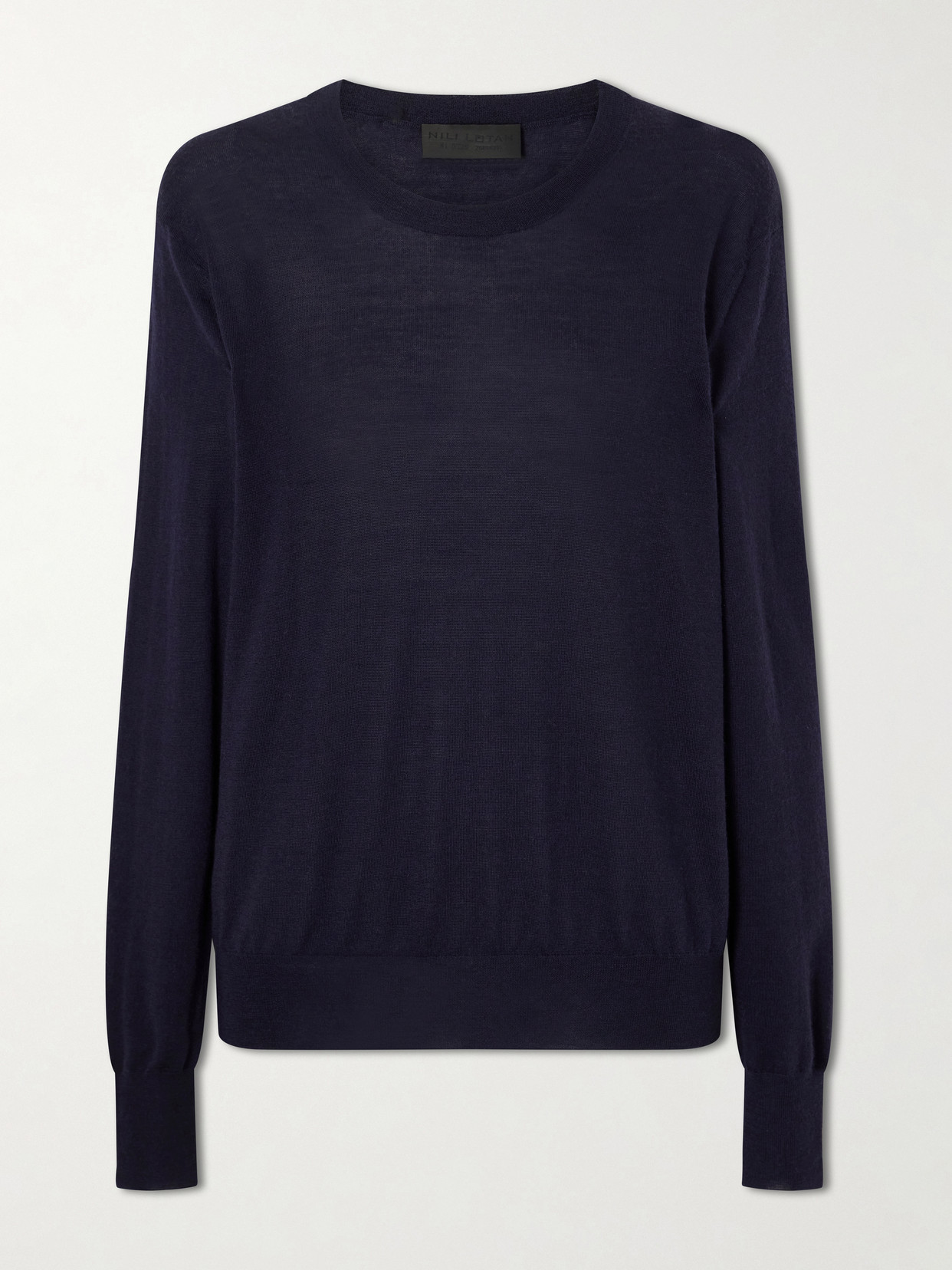 Nili Lotan Verit Cashmere And Silk-blend Sweater In Blue