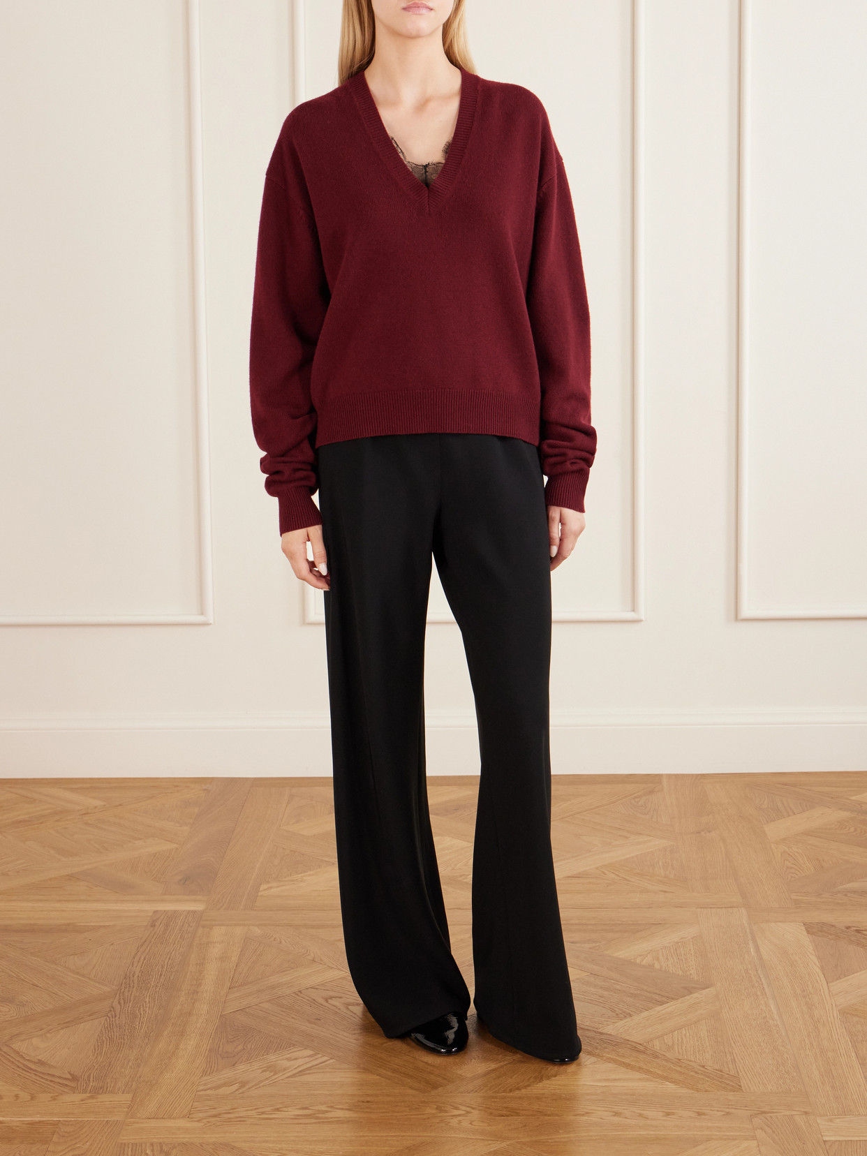 Aronia Lace-Trimmed Ribbed Silk-Jersey Tank