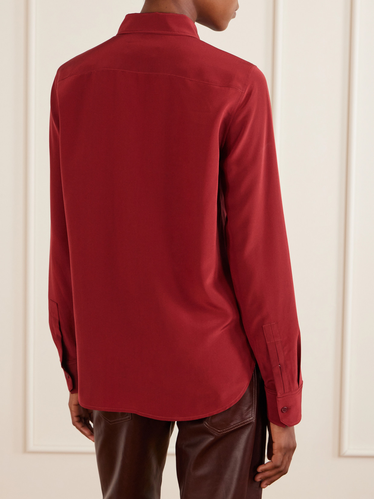 Gaia Silk-Crepe De Chine Shirt