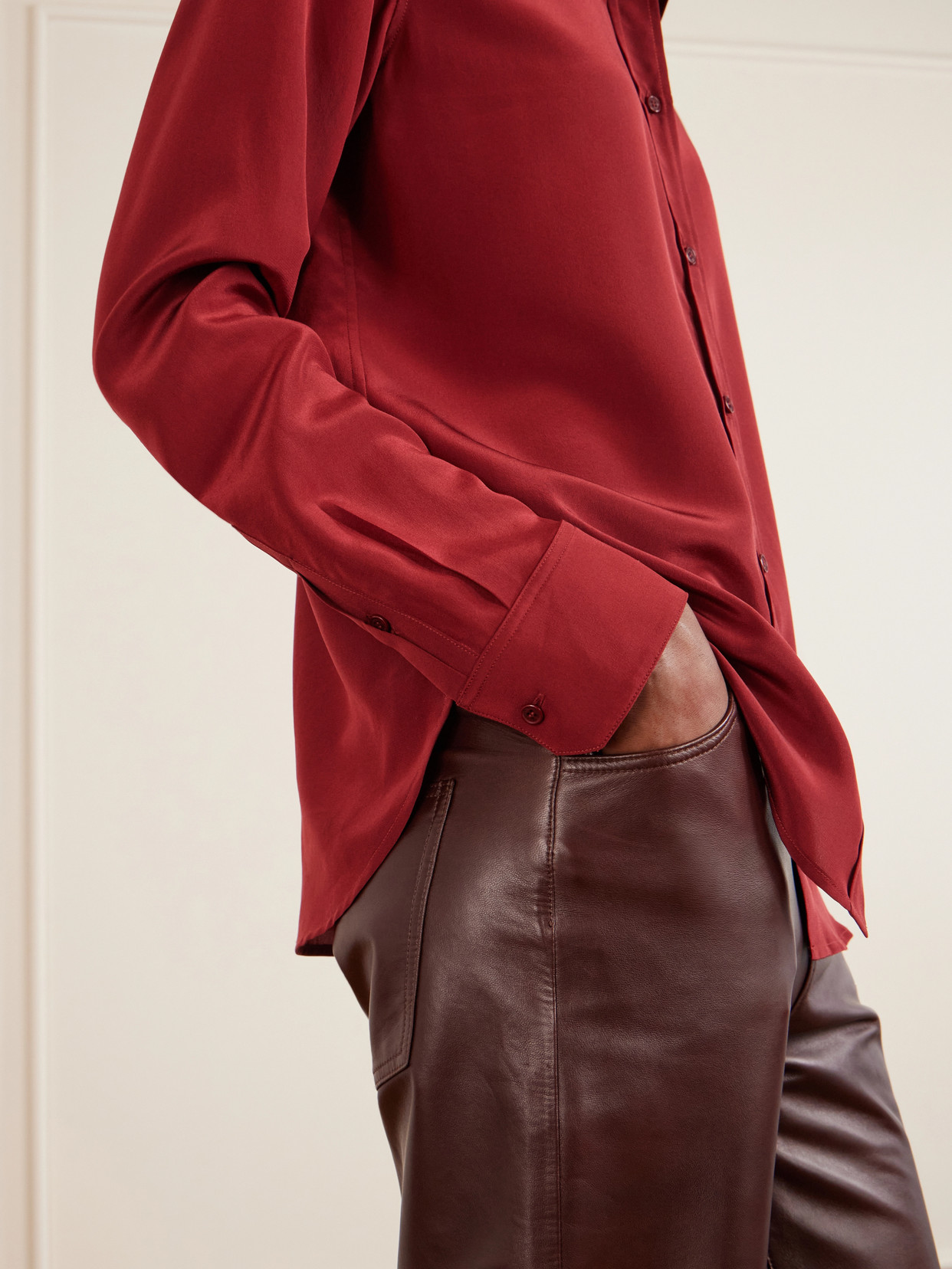 Gaia Silk-Crepe De Chine Shirt