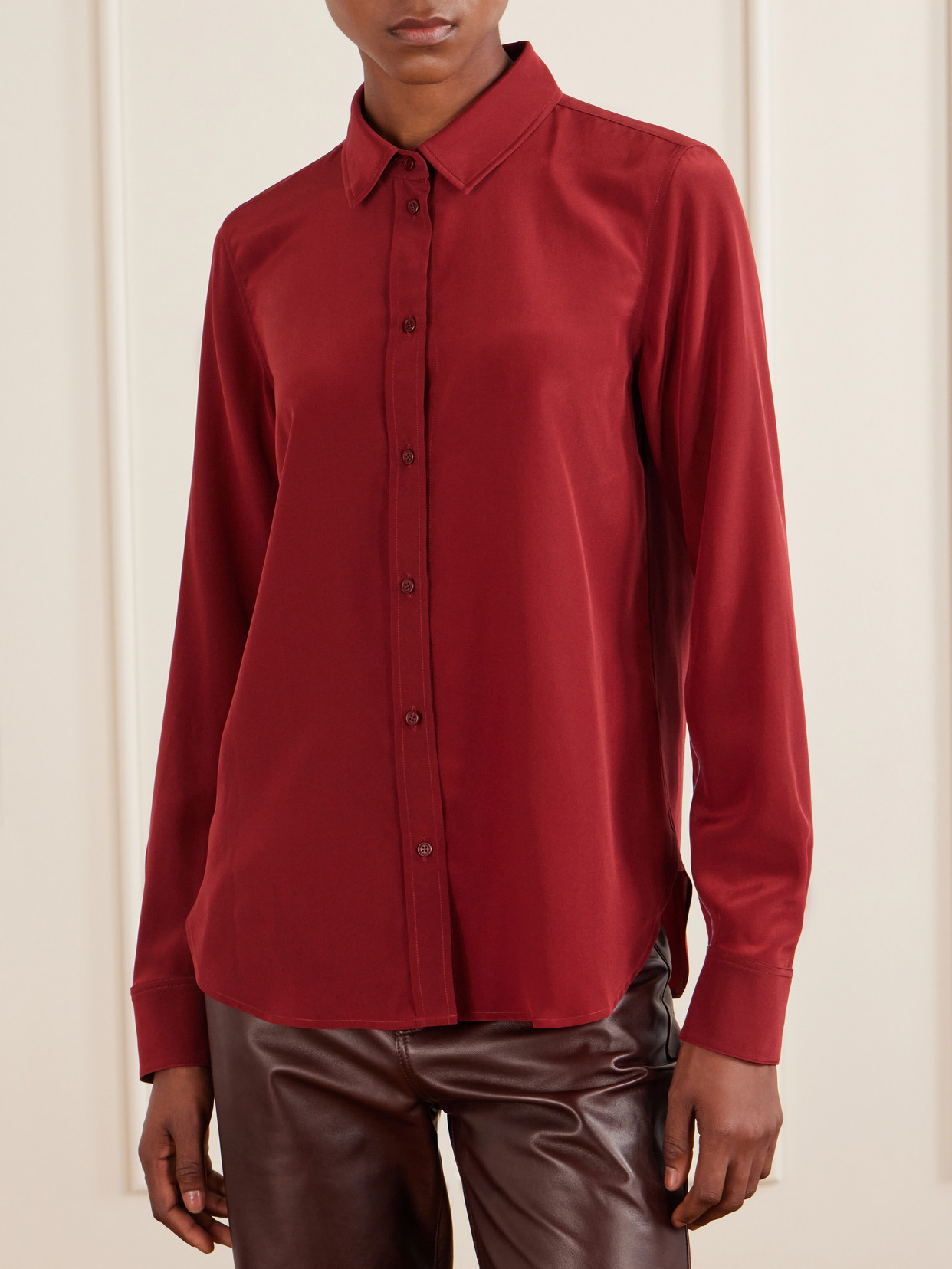 Gaia Silk-Crepe De Chine Shirt